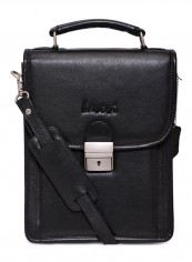 Leather Stitch Detailed Messenger Bag Black reviews Leather Stitch Detailed Messenger Bag Black