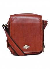 Leather Zipper Closure Crossbody Bag Brown reviews Leather Zipper Closure Crossbody Bag Brown