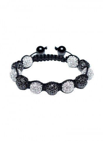 Alloy Multiple Stone Studded Cord String Bracelet