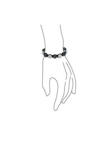 Alloy Multiple Stone Studded Cord String Bracelet