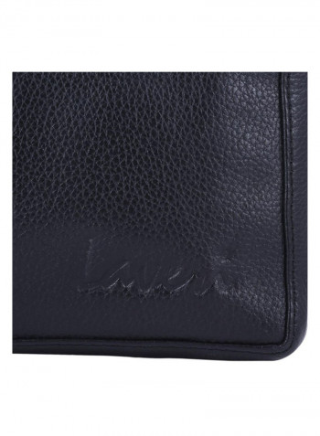 Zipper Closure Pouch Black