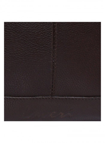 Leather Stitch Detailed Crossbody Bag Brown
