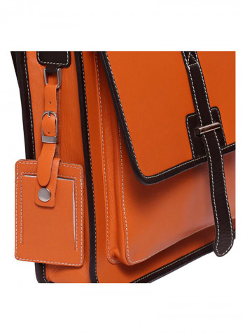 Leather Stitch Detailed Crossbody Bag Tan