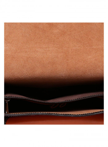 Leather Stitch Detailed Crossbody Bag Tan
