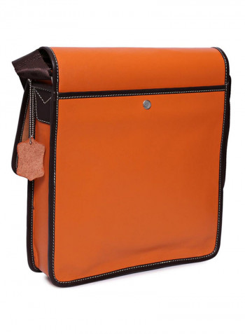 Leather Stitch Detailed Crossbody Bag Tan
