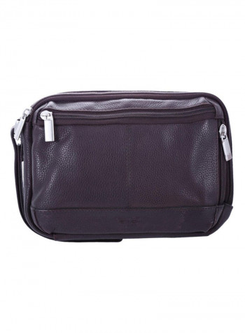 Zipper Closure Pouch Black