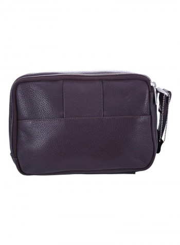 Zipper Closure Pouch Black