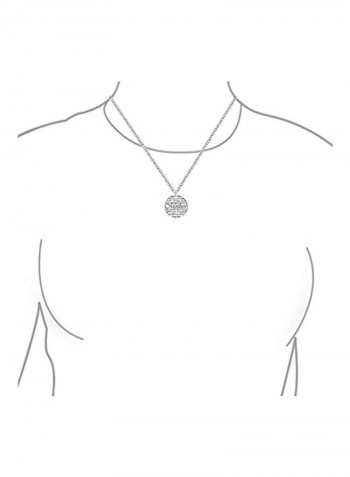 925 Sterling Silver Mother Engraved Pendant Necklace