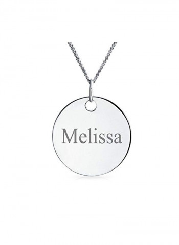 925 Sterling Silver Mother Engraved Pendant Necklace