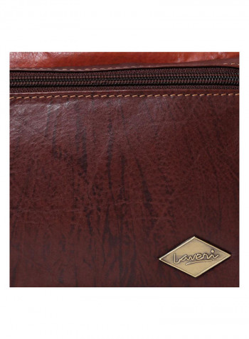 Zipper Closure Pouch Brown