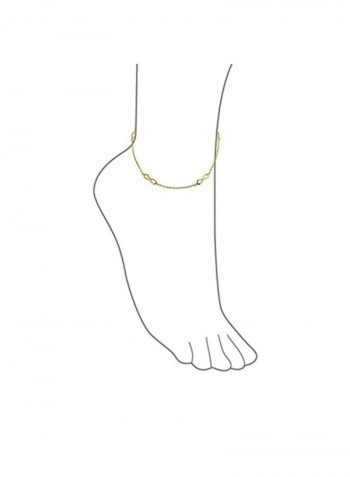 925 Sterling Silver 14K Gold Plated Ankle Bracelet