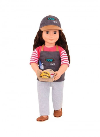 14-Piece Rayna Fashion Doll With Accessories Set 31.75 x 12.7 x 50.8cm