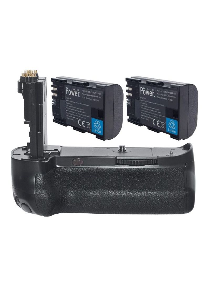 4-Piece Battery Grip Kit For Canon Black