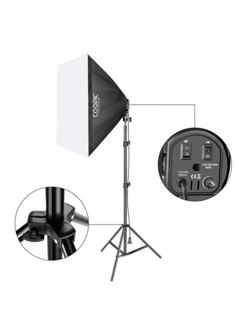 KT1301 Rectangle Softbox Lighting Kit Multicolour