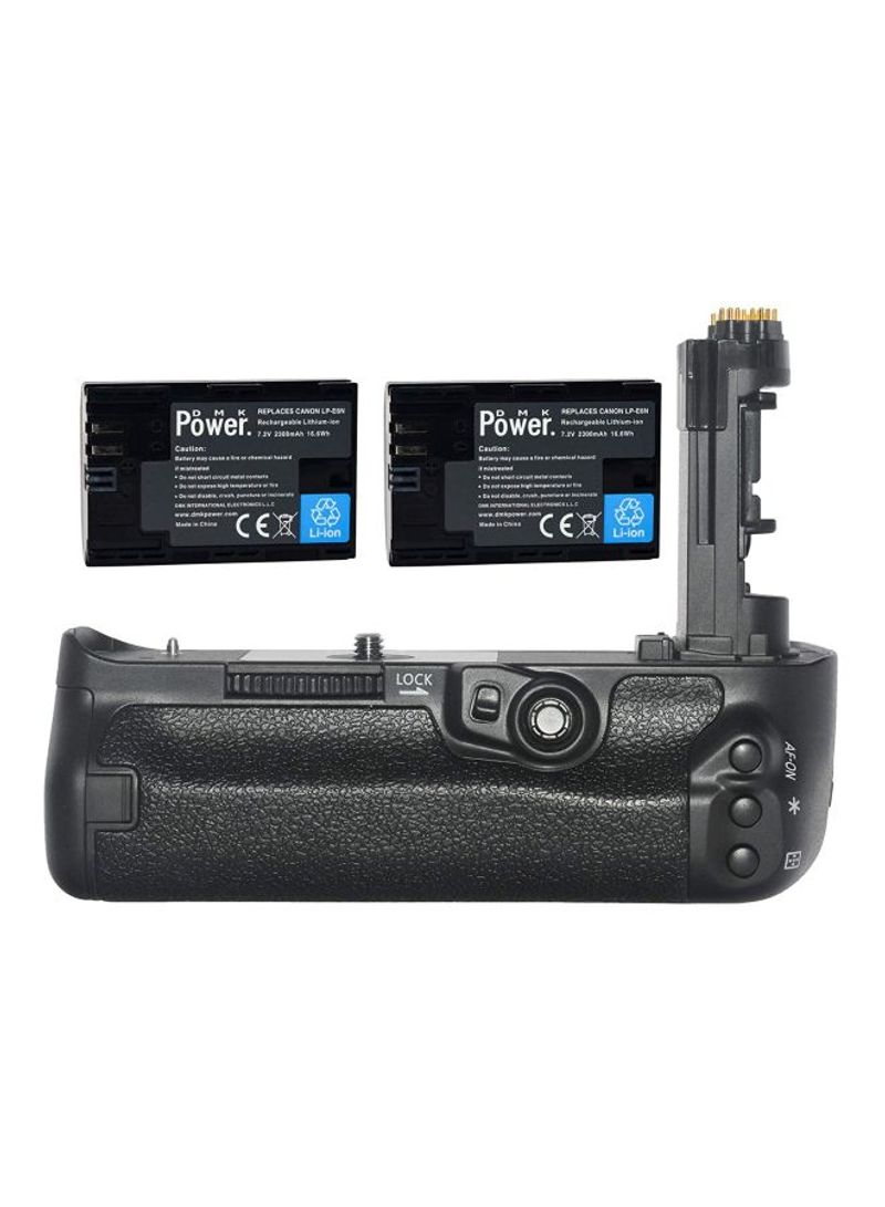 3-Piece Camera Battery Grip Kit For Canon EOS 5D Mark IV Digital SLR Camera Black