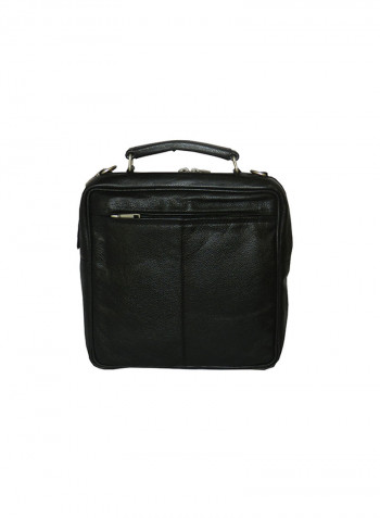 Genuine Leather Designer Crossbody Bag Black