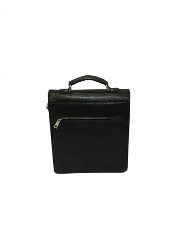 Genuine Leather Designer Crossbody Bag Black