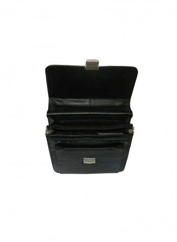 Genuine Leather Designer Crossbody Bag Black