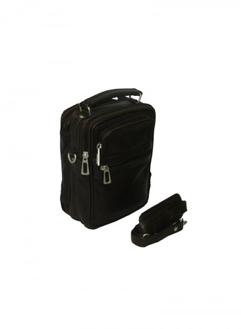 Genuine Leather Designer Crossbody Bag Brown