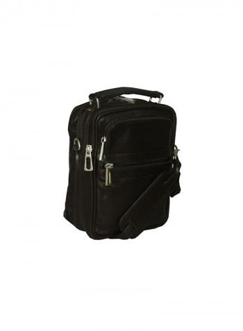 Genuine Leather Designer Crossbody Bag Brown