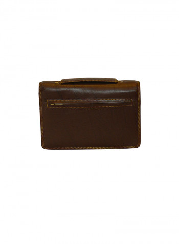 Genuine Leather Designer Crossbody Bag Dark Brown