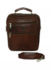 Genuine Leather Designer Crossbody Bag Dark Brown