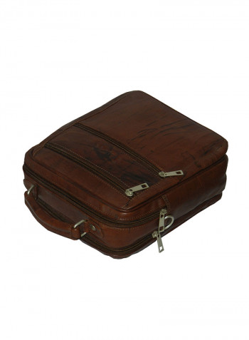 Genuine Leather Designer Crossbody Bag Dark Brown