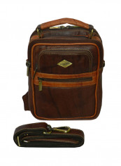 Genuine Leather Designer Crossbody Bag Dark Brown