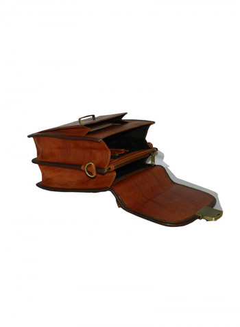Genuine Leather Designer Crossbody Bag Tan
