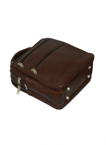 Genuine Leather Designer Crossbody Bag Dark Brown