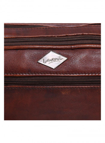Zipper Closure Waistpack Brown