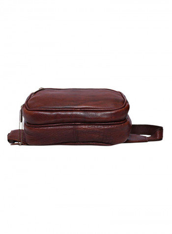 Zipper Closure Waistpack Brown