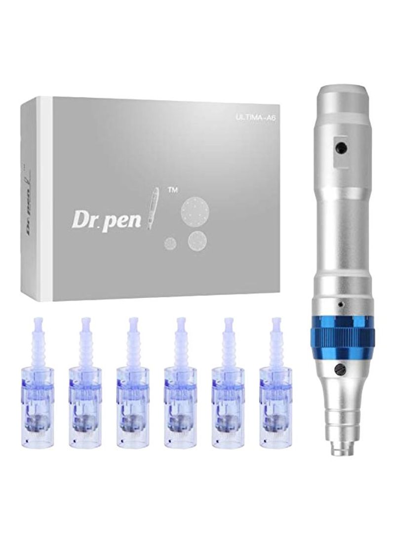 Dr. Pen Ultima A6 Professional Microneedling Pen Set Silver/Clear