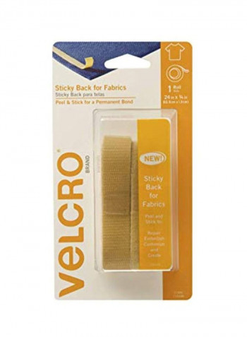 Sticky Back Fabric Tape Beige 1x0.75inch