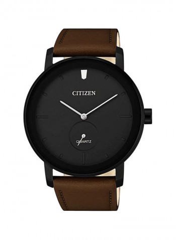 Men's Leather Analog Watch BE9185-08E