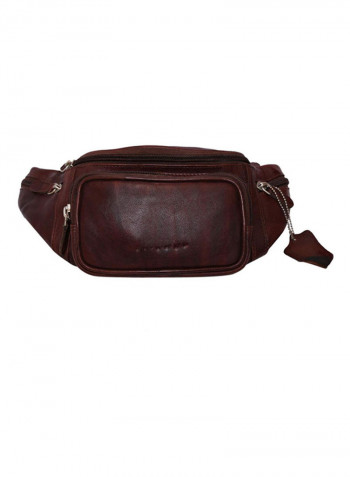Zipper Closure Waistpack Brown