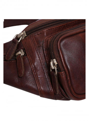 Zipper Closure Waistpack Brown