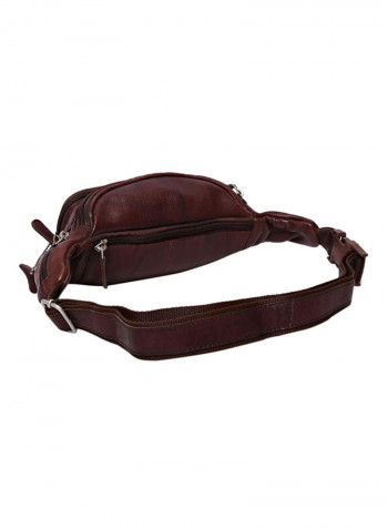 Zipper Closure Waistpack Brown
