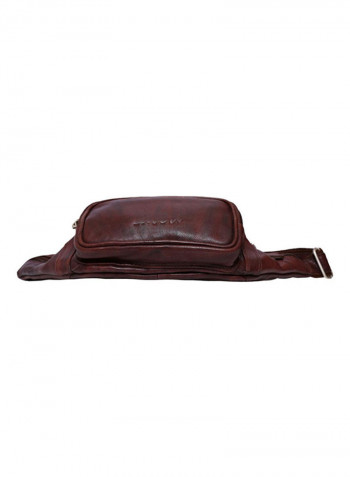 Zipper Closure Waistpack Brown