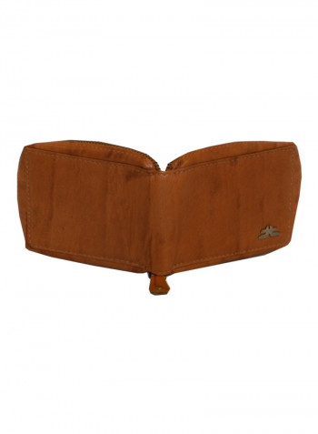 Genuine Designer Wallet With All Leather Zipper For More Secure Rust