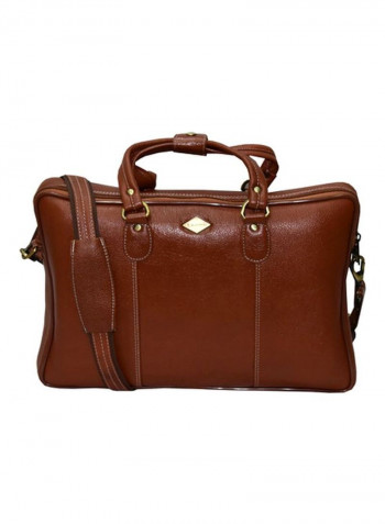 Leather Bag Fits 17.5 Inches Laptop Tan