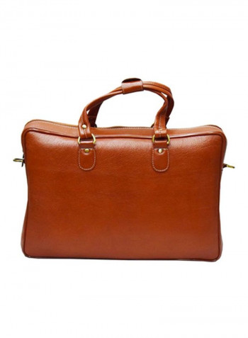 Leather Bag Fits 17.5 Inches Laptop Tan