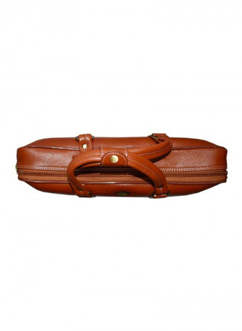 Leather Bag Fits 17.5 Inches Laptop Tan