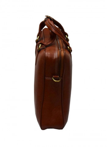 Leather Bag Fits 17.5 Inches Laptop Tan