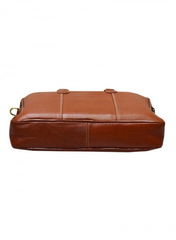Leather Bag Fits 17.5 Inches Laptop Tan