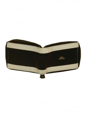 Genuine Designer Wallet With All Leather Zipper For More Secure Black