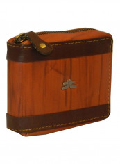 Genuine Designer Wallet With All Leather Zipper For More Secure Rust