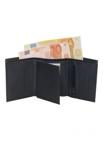 Designer Trifold Wallet Black