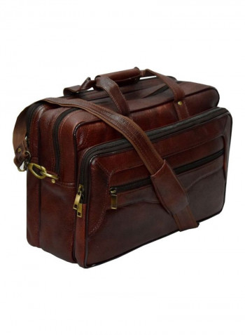 Leather Crossbody Bag Brown/Gold