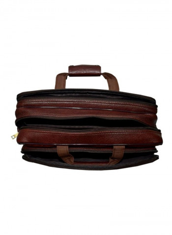 Leather Crossbody Bag Brown/Gold